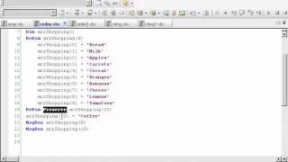 VBScript - Arrays (3 - 9)