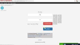 How to use Open Time Clock, product 2008: web based time clock software system attendance app