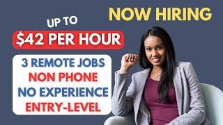 ‍️GET HIRED FAST! 3 Work At Home Jobs (Up To $42/Hr) I Beginner No Experience No Phone-Data Entry