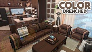 Brown Color-Drenched Apartment // The Sims 4 Speed Build: Apartment Renovation