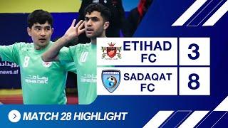 Afghanistan Futsal Premier League - #SadaqatFC |8| Vs. #EtihadFC |3|  Match 28 Highlights