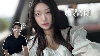 Eng) [GRWM] Transparent + Innocence Makeup 🫧: What's your boyfriend's reaction?! With dubbing.. 🫨