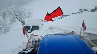 Wet snow and steep mountain roads! Mr. Snowplow in action!! #asmr #viral #love #peace #alps