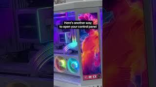 This is how you open control panel without using search 