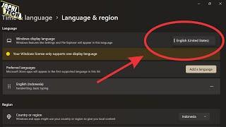 Cara Merubah Bahasa di Windows 11