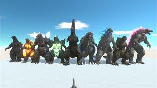 Evolution of Godzilla Heisei to Evolved Goldzilla