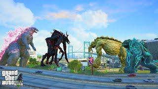 Godzilla 2024 X Cleric MUTO vs Swamp Mammoth x Leather Back - GTA 5 Mods