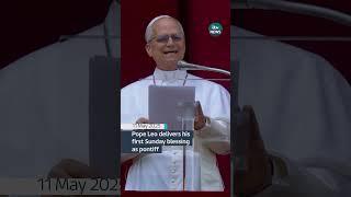 In his first Sunday blessing, Pope Leo called for peace #itvnews #pope #catholic #vatican