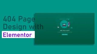 404 Page Template Design With Elementor | Web Cifar | Wordpress 2019