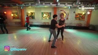 Anna Chukanova and Vladimir Polkanov Salsa Dancing in Respublica Dance Club, Saturday 14.04.2018