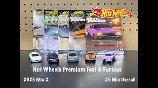 Fast And Furious Premium Set By Hot Wheels (2025 Mix 2) (Mix 25) | Mazda Nissan R32 Dodge Fast X NEW