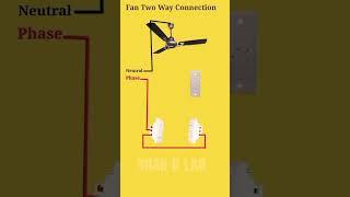 fan two way switch connection diagram || fan connection || two way switch wiring ||