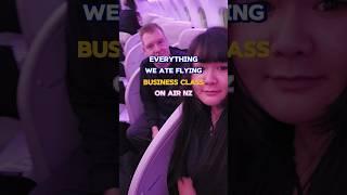 Everything we ate flying business class on air NZ #airnz #businessclass #flightfood #airplane