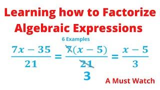 Factorizing Algebraic Fractions ||Chris Maths Academy