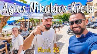 Agios Nikolaos Crete, walking tour 4k, vlog, independence day  Greece 2024