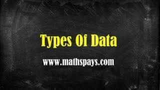 Types of Data