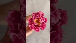 Have you tried making Edible and Handmade Sugar Peony Flower? Learn at #ekatsacademy #sugarflowers
