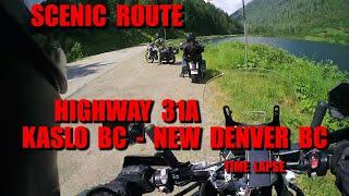 Scenic Route: Kaslo BC To New Denver BC Via Highway 31A - Time Lapse