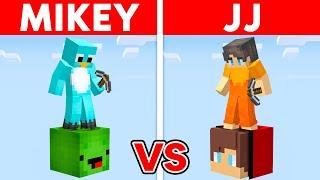 One Mikey Block vs One JJ Block Secure Base Build Challenge Minecraft (Maizen)