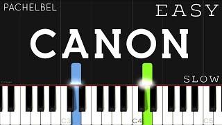 Pachelbel - Canon | EASY SLOW Piano Tutorial