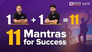 11 Mantras for Success | GATE Success Mantras for Beginners | BYJU'S GATE