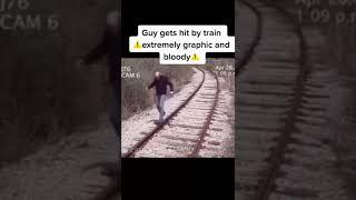 Poor Old Man Gets Hit By Train  (extremely bloody/graphics) (Emotional)