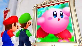 What happens when Mario & Luigi enter the Kirby Painting in Super Mario Odyssey?