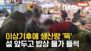 이상기후에 생산량 ‘뚝’…설 앞두고 밥상 물가 들썩 / KBS  2025.01.14.