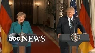 President Trump hosts German Chancellor Angela Merkel