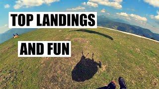 Top landing & proximity flying on a paraglider