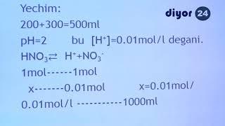 Kimyo 2-dars Mavzu:Elektrolitik dissosiyalanish (testlar bilan ishlash)