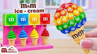 So Fresh Miniature M&M KitKat Ice Cream Recipe | ASMR Cooking Mini Food