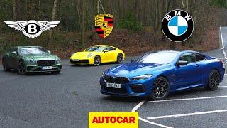 BMW M8 Competition v Bentley Continental GT v Porsche 911 | Autocar