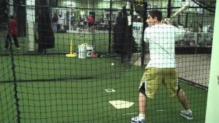 Nick Bottari Hitting in Batting cage