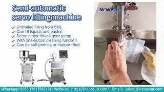 Nenosun Semi-Automatic Servo Filling Machine #fillingmachinechina #fillingmachinemanufacturer