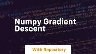 numpy gradient descent