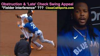 Toronto's Varsho Collides with Mateo for Obstruction & How Late is Too Late for Check Swing Appeal?