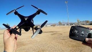 HY-83 GPS Follow Me Circle and Waypoints Camera Drone Flight Test Review