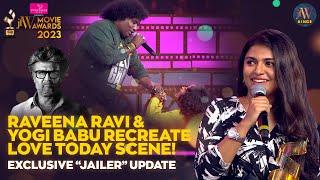 Raveena Ravi and Yogi Babu Recreate Love Today Scene |Jailer Update|JFW Movie Awards 2023 |JFW Binge