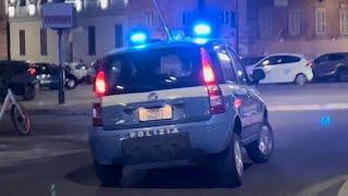 Alfa romeo Giulietta+Fiat Panda Polizia Di stato in Emergenza/Italian Police car Responding