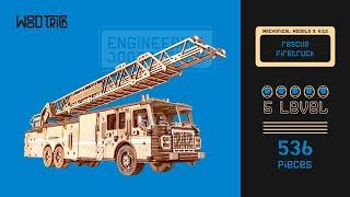 Rescue FireTruck - WoodTrick instruction 3D model DIY