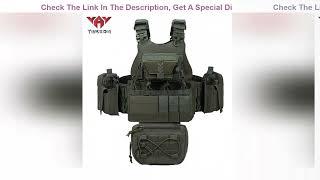 YAKEDA Plate Carrier Hunting Chaleco Tactico Plate Carrier Tactical Vest with Helmet Pouch