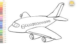 Aeroplane outline Drawing / How to draw Aeroplane drawing for kids / #artjanag