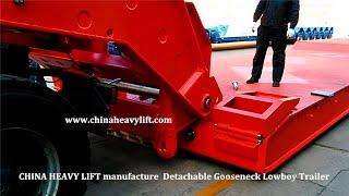 CHINA HEAVY LIFT Detachable Gooseneck Lowboy Trailer