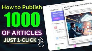 Generate 1,000 Of WordPress Blog Articles with Just 1 Click  | AI Buster | Best AI Writing Tools