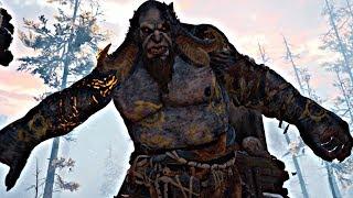 God of War 4 - Troll Boss Fight #1 (God of War 2018) PS4 Pro