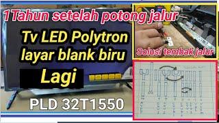 tv led polytron blank biru