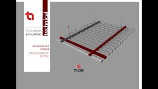 Baffle Asma Tavan Sistemleri / Boru Metal / TACER