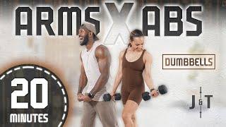 20 Minute Arms & Abs Dumbbell Strength Workout [NO REPEAT]