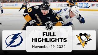 NHL Highlights | Lightning vs. Penguins - November 19, 2024